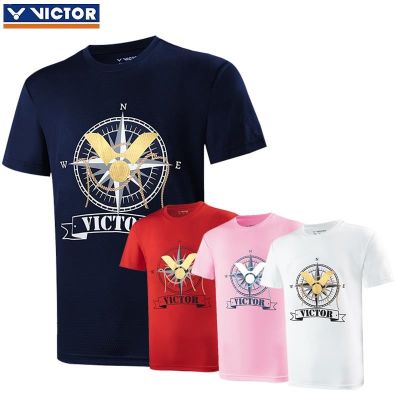 Victor VICTOR Victory เสื้อยืดเสื้อมืออาชีพชุดกีฬาแบดมินตันใหม่ระบายอากาศได้ดีดูดซับเหงื่อแห้งเร็วเหมาะสม T-25012