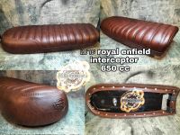 เบาะแต่ง royal enfield interceptor 650 cc ตรงรุ่นใส่ได้เลย เบาะ re650(งานใหม่พิเศษ สำหรับหรับมอเตอร์ไซต์วินเทจ)