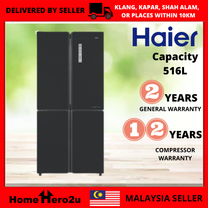 Haier (516L) 4 Door Glass Inverter Refrigerator / Fridge / Peti Sejuk 4