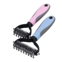 Cat Dog Hair Removal Comb Grooming Comb 2 Sided Stainless Steel Professional Pet Shedding Brush Rake Pet Grooming Tools Supplies