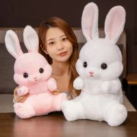 【CW】45/55CM Lovely Sitting Rabbit Plush Toys Kawaii Long Ear Bunny Plush Pillow Stuffed Soft Appease Dolls Children Birthday Gift