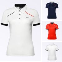 ™☽Titleist เสื้อยืดแขนสั้นสำหรับ2023,ใหม่เสื้อกอล์ฟหญิงเสื้อกอล์ฟกลางแจ้งแห้งเร็วเสื้อเชิ้ตโปโลไม่มีเหล็ก