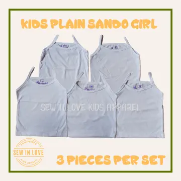 Online Sale Hacks PH - 4pcs white sando for girls 3-12 y/o 70php