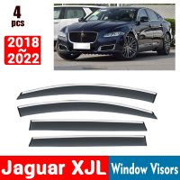 FOR Jaguar XJL 2018-2022 Window Visors Rain Guard Windows Rain Cover Deflector Awning Shield Vent Guard Shade Cover Trim