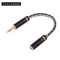 Single Crystal Copper Pure silver Connector Adapter 2.5/3.5/4.4mm Male To 2.5/3.5/4.4mm Female Balanced Audio Conversion Cable