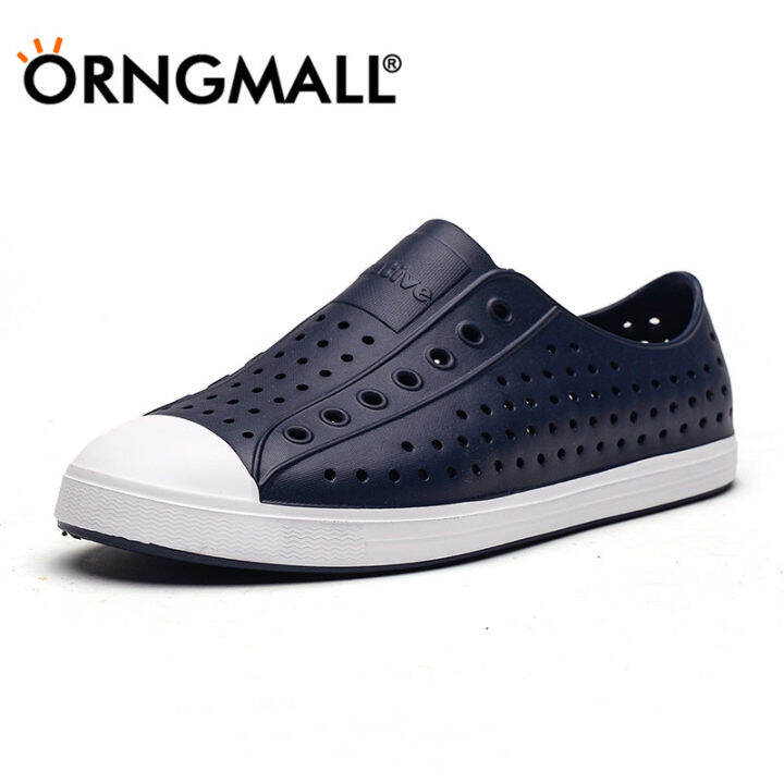 orngmall-men-and-women-shoes-รองเท้ายาง-รองเท้าคัชชูส้นเตี้ย-รองเท้ายางเยาวชน-รองเท้าพลาสติกเต็มรูปแบบรองเท้ากันน้ำระบายอากาศกันลื่นผู้ชายและผู้หญิงสามารถสวมใส่รองเท้าลื่นรองเท้ากลางแจ้งรองเท้าลำลอง-j