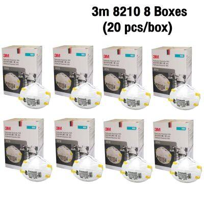 3M 8กล่อง (20ชิ้น/กล่อง) หน้ากากป้องกันฝุ่น สามเอ็ม 8210 N95 (8box) 20pcs/box