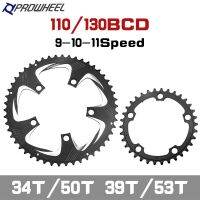 Prowheel Bici Da Strada Ruota Dentata 34T/50T 39T/53T Corona 110BCD 130BCD Pignone 9/10/11 Ruota Catena Di Velocità Doppia Corona