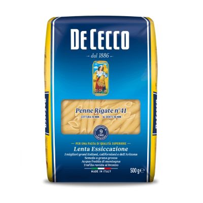 🔖New Arrival🔖 เด เชกโก เพนเน พาสต้า เบอร์ 41 จากอิตาลี 500 กรัม - De Cecco Penne rigate no.41 Pasta from Italy 500g 🔖