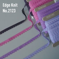 MOMOTARA No. 2123 เทปทอ Knit เทปทอแต่งริม Edge Knit ขนาด 1.2 CM ยาว 36 หลา เทป ริบบิ้น วัสดุตกแต่ง diy งานฝีมือ