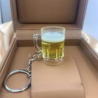 ♕ HelloToU New Beer mug keychain Men Couple Chain Pendant Wholesale