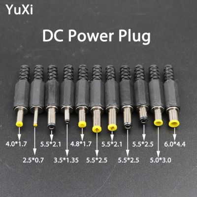 YuXi 5Pcs DC 6.0*4.4 5.5*2.5 5.5*2.1 5.0*3.0 4.8*1.7 4.0*1.7 3.5*1.35 2.5*0.7 mm Male DC Power Plug Connector DIY Charging plug