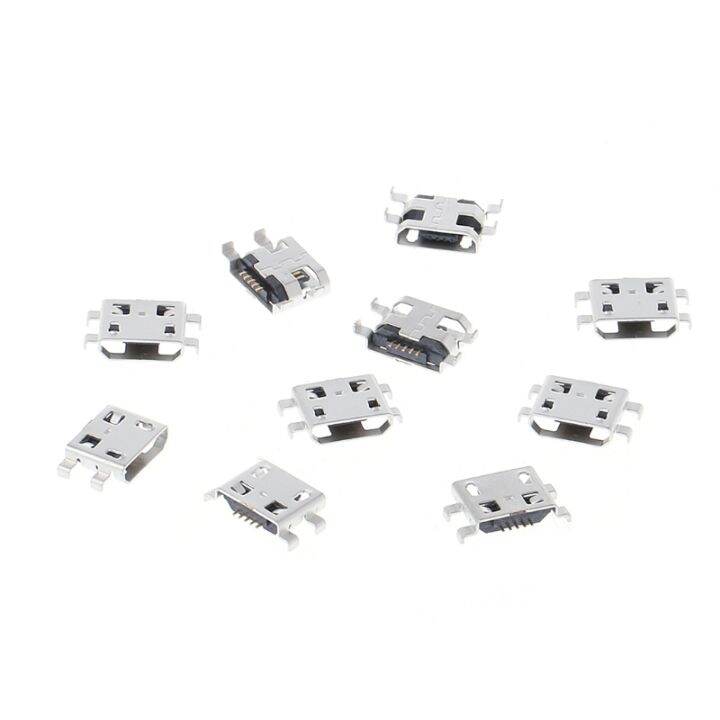 10 chiếc Type B Micro USB 5 Pin Nữ Sạc Gắn Jack Kết Nối Cổng Ổ Cắm