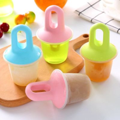 Mini Ice Cream Mold DIY Chocolate Dessert Popsicle Mould with Cover silicone Ice Cube Maker Homemade Tools Summer Kitchen Party