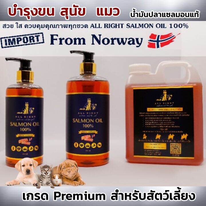 น้ำมันปลาแซลมอนแท้-premium-salmon-oil-for-pet-100-สำหรับสัตว์เลี้ยง-บำรุงขน-สุนัข-หมา-แมว