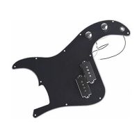 HR-1set Black 3 Ply Pickguard Prewired Loaded Pickguard Pickup for FD Precison P Bass Guitar Replacement