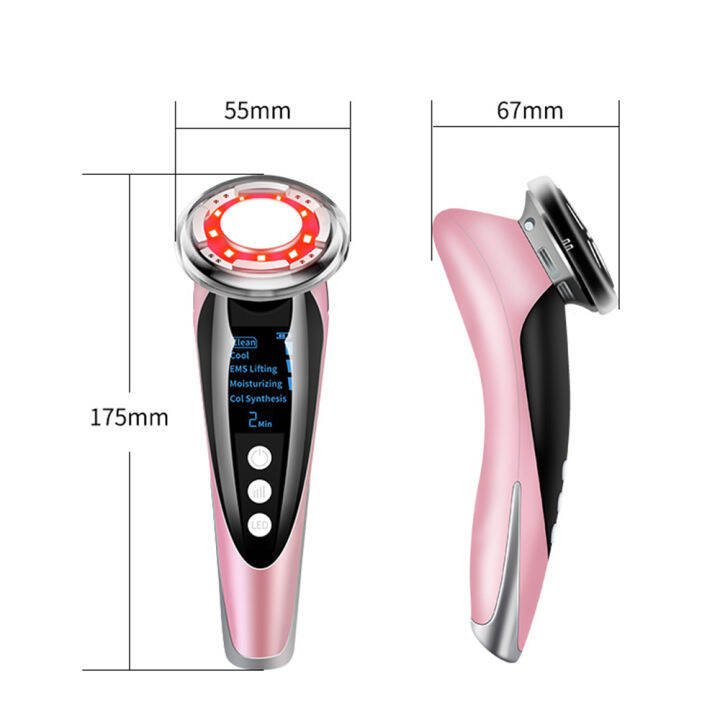 hailicare-ems-ledโฟตอนบำบัดโซนิคเครื่องกำจัดริ้วรอยจากการสั่นสะเทือนทรีทเม้นต์ร้อนเย็นผลิตภัณฑ์ทำความสะอาดผิวต่อต้านวัยคลีนซิ่งเครื่องคืนความอ่อนเยาว์-นวดหน้า-ดูแลผิว-อุปกรณ์ความงาม