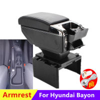 สำหรับ Hyundai Bayon Armrest กล่องสำหรับ Hyundai Bayon รถ Armrest Central Storage กล่อง Rfit ภายใน USB ชาร์จรถ Accessories