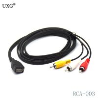 Duttek 5 Kaki/1.5M USB 2.0 Perempuan untuk 3 RCA Male Video A/V Praktis Camcorder Adaptor besar untuk Peralatan AV Kabel 150Cm