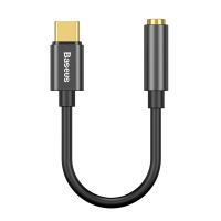 Baseus แจ็คหูฟัง USB C ถึง3.5มม. อะแดปเตอร์ OTG USBC Type-C 3.5มม. สายสัญญาณเสียง Aux สายเคเบิลสำหรับ Xiaomi Mi 10 9 8 Pro Redmi Converters