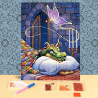 Colorful Dragon Cartoon Unicorn DIY 5D Full Diamond Mosaic Diamond Embroidery Diamond Painting Kit Christmas Gift Decor