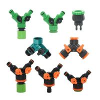 2-way Garden Tap Female 1/2 3/4 to 5/8 1/4" Y Irrigation Valve  Water Splitter Quick connector 1 Set Watering Systems Garden Hoses