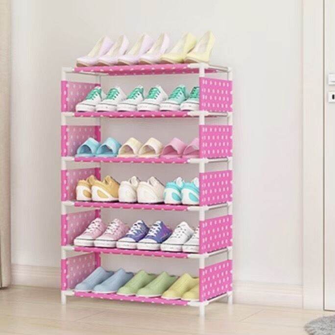 drawer-ชั้นวางรองเท้า-6-ชั้น-diy-ขนาด-60-x-85-x-30-shoes-rack-ปรับได้-ka