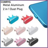 CUWRYG อุปกรณ์เสริมสำหรับโทรศัพท์แบบพกพา,ที่ชาร์จทนทานต่อการสึกหรอพอร์ตหมุดปักการ์ดโทรศัพท์ Plug Anti Debu หัวจุกโลหะ