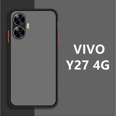 ส่งจากไทย เคสมือถือ เคสกันกระแทก ปุ่มสีผิวด้าน Case Vivo Y27 4G เคสโทรศัพท์ วีโว่ ขอบนิ่มหลังแข็ง Shockproof