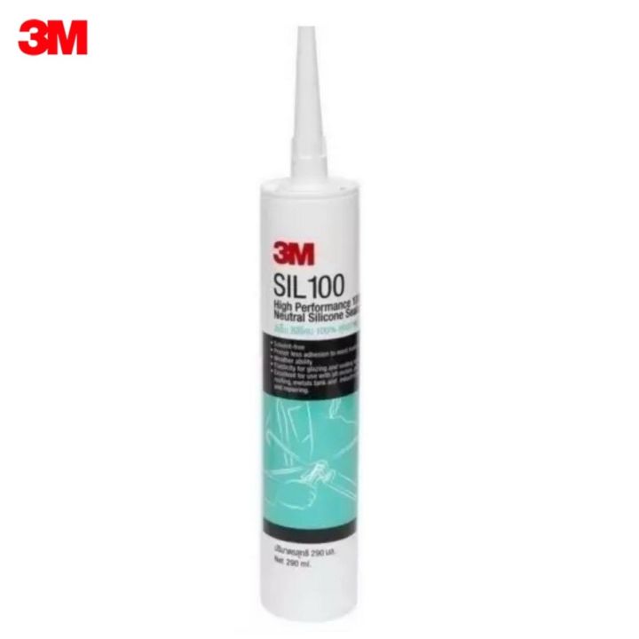 3m-เอสไอแอล100-กาวซิลิโคน-100-มี-สีใส-ขาว-ดำ-sil100-high-performance-silicone-100-ไม่มีกรด