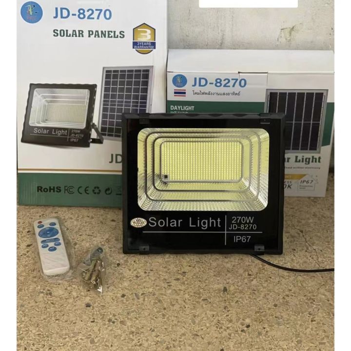 solar-light-สปอร์ตไลท์-ไฟสปอร์ตไลท์-โคมไฟสปอร์ตไลท์-ไฟโซล่าเซลล์-ไฟled-270wไฟใหญ่-ไฟสว่างมาก-pae-jd-8270-เก็บเงินปลายทางsk