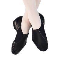 Hot Sale High Quality In Stock Professional Kids Girls Black Stretchable Cow leather Jazz Dancing Shoes