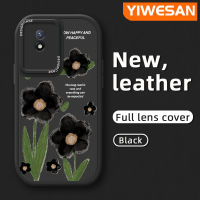 YIWESAN เคสซิลิโคนนิ่ม Y30G ลายดอกไม้สุดสร้างสรรค์ Y11 Y01 Y11S Y02A สำหรับ VIVO Y02ดีไซน์ใหม่เคสมือถือกันกระแทกป้องกันการตกด้วยเคสป้องกันกล้องสำหรับเลนส์คลุมทั้งหมด