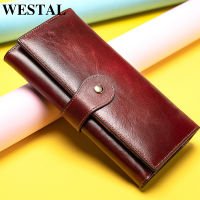 WESTAL Womens Wallet Luxury Genuine Leather Female Wallet Womens Purse Leather Womens Purses Coins and Card Wallets Clutch Bag