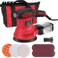 Meterk 300W Orbit Sander FL117ประกอบด้วยกระดาษทราย20ชิ้นและแผ่นขัด