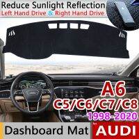 【Taste life】สำหรับ Audi A6 C5 C6 C7 C8 4B 4F 4G 4K 1998 2020 Anti Slip Dashboard ฝาครอบบังแดด Dashmat พรมรถยนต์อุปกรณ์เสริม S Line