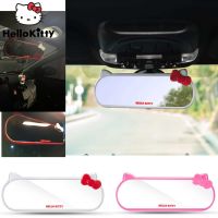 Kawaii Sanrio Anime Hello Kitty Car Mirror Interior Rearview Mirrors Universal Cartoon Cosmetic Mirror Car Accessories Gifts