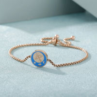 Zodiac Sign 12 Conslation สร้อยข้อมือคริสตัล Charm Rose Gold สีสร้อยข้อมือผู้หญิงวันเกิดเครื่องประดับ Gift