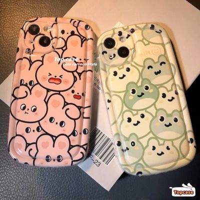 เคสโทรศัพท์มือถือ TPU แบบนิ่ม ลายการ์ตูนกระต่าย สําหรับ IPhone14 13 12 11 Pro Max 8 7 6 6s Plus X Xr Xs Max SE 2020