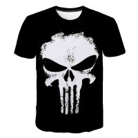 เสื้อยืด3D Punisher สำหรับเด็กเสื้อยืดลายหัวกะโหลกสำหรับเด็กเสื้อผ้าฟิตเนสแนวสตรีทเสื้อผ้าเด็กฤดูร้อนเสื้อยืดแขนสั้นเสื้อผ้าเด็กผู้ชาย Camisetas