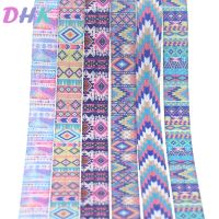 [HOT YUKXKLJWHJKG 578]DHK 5/8 39; 39; 5yards ริบบิ้นยืด FOE ยืดหยุ่นพิมพ์ลายชนเผ่า Aztec,E1727 OEM DIY