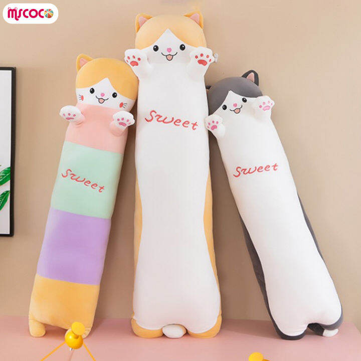 mscoco-ตุ๊กตายัดไส้ของเล่นตุ๊กตาแมวน่ารักเหมือนจริงแบบนิ่มสุดน่ารัก-plushies-หมอนอิงหมอนตุ๊กตาผ้ากำมะหยี่สำหรับเด็กสะดวกสบายสำหรับเด็กของขวัญ