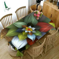 Flower Pattern Tablecloth Waterproof Oxford Cloth Rectangular Table Cover Room Wedding Decoration Antifouling Tablecloth
