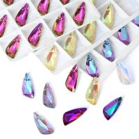 ✉▥✐ 10x23mm Crystal 6690 Wing Pendant 8 Colors Glass Wing Charms Beads for Necklace Earrings Bracelet DIY Jewelry Accessories 12PCS