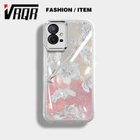 VRQR เคสกันกระแทกสำหรับ Vivo Y75 5G Y55 5G Y30 5G T1 5G iQoo Z6 5G กันชนฟิล์มเลนส์ Meitong Sparkling Star ดอกชงโคสินค้าแฟชั่นเคสโทรศัพท์