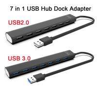 [HOT HAIXWLXKWW 589] USB 2.0/3.0 Hub Docking 5 Gbps/ 480 Mbps/ 12Mbps ความเร็วสูง7พอร์ตสำหรับ MacBook Pro/air 2020แล็ปท็อปอุปกรณ์