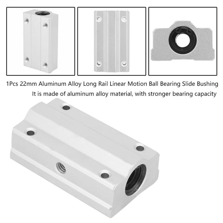ตัวเลื่อนอุปกรณ์เครื่องปริ้นต์สามมิติเชิงเส้นแบบ-scs8luu-ตัวเลื่อนขนาดเล็ก22มม-อะลูมินัมอัลลอยรางยาวลูกบอลเคลื่อนที่เป็นเส้นตรงแบริ่งบูชแบบสไลด์