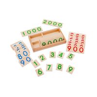 Childrens wooden montessori numbers 1-9000 learning card math teaching aids preschool children early education educational toys Flash Cards Flash Car