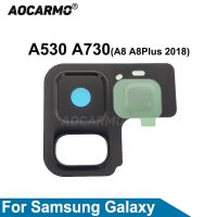 Aocarmo Back Rear Camera Glass Lens Cover Frame For Samsung Galaxy A8 A8 Plus 2018 A530 A730 Replacement Repair Part Smartphone Lenses