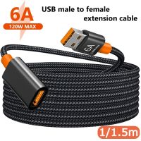 USB 3.0 Extension Cable Female To Male Extender Cord 6A High-Speed Transmission Data Cable for Computer Camera TV Cable 1.5/1m